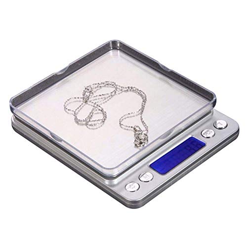 NiyuMY Escala 1 Escala Digital de Bolsillo Escala electrónica Sens precisión o Escala de Peso P ortable 0,1 g joyería de Cocina (Color : 1)