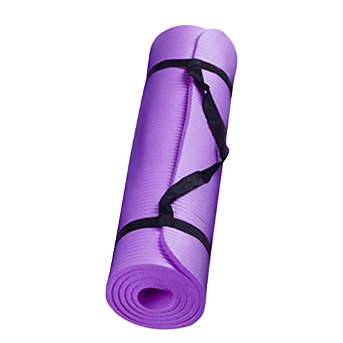 N/J - Esterilla antideslizante para yoga (tamaño pequeño, 15 mm, grosor y duradero, para deportes de fitness, portátil, esterilla de yoga 60x25x1.5cm