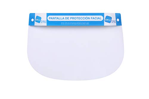 NK - Pantalla Protección Facial Transparente (Pack x10 uds), Pantalla Protectora Cara, Protector Facial, Visera Protectora con cinta ajustable