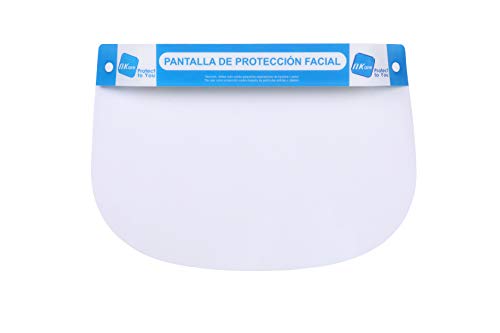 NK - Pantalla Protección Facial Transparente (Pack x10 uds), Pantalla Protectora Cara, Protector Facial, Visera Protectora con cinta ajustable