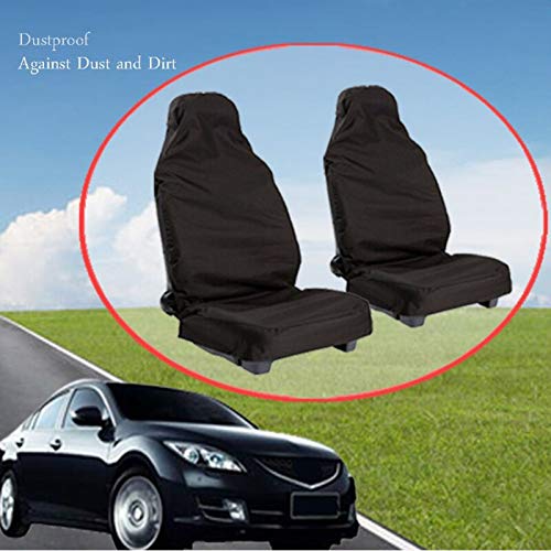 NLRHH 2 piezas impermeables para asientos delanteros de coche universales antisucios resistentes al desgaste asientos de auto protectores aptos para la mayoría de coches, camiones, SUV