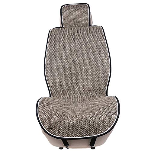 NLRHH - Cojín de verano transpirable de seda de hielo universal para asiento de automóvil antideslizante para decoración interior de coche (tamaño: 1 asiento delantero - beige)