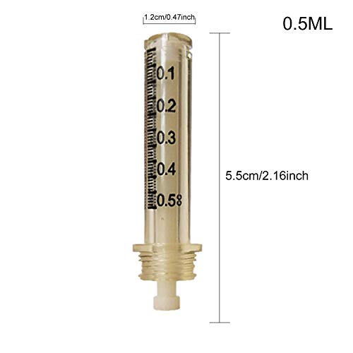 NMQQ 0,5 ml jeringa ampolla cabeza para Hyaluron Pen jeringa desechable 66 piezas cabeza de ampolla