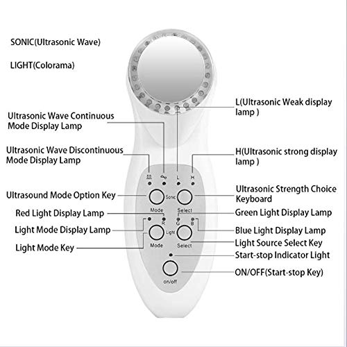 NMQQ masajeador facial portátil,Dispositivo de cuidado reafirmante,Martillo de dispositivo de cuidado de la piel caliente y fría,Instrumento de belleza facial de vibración