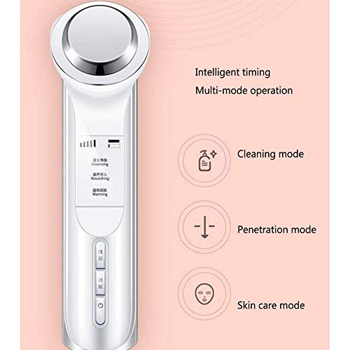 NMQQ Vibración Iontoforesis, Portable Handheld Sonic Electric Recargable Caliente y Fresco Instrumento de Belleza, Apriete la Máquina del Dispositivo del Cuidado de la Piel, Rosa