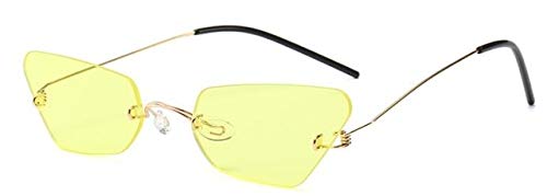 NNGETUI Gafas Estrechas De La Vendimia Sin Marco Pequeño Ojo De Gato Gafas De Sol Mujeres 2018 Tendencias Marcas Color Transparente Rojo Rosa Gafas De Sol Hombres