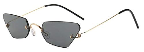 NNGETUI Gafas Estrechas De La Vendimia Sin Marco Pequeño Ojo De Gato Gafas De Sol Mujeres 2018 Tendencias Marcas Color Transparente Rojo Rosa Gafas De Sol Hombres