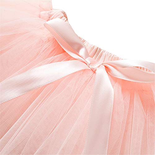 NNJXD Corona recién nacida Tutú primer Cumpleaños 3 piezas trajes Mameluco + falda y diadema Tamaño 1 años Rosa