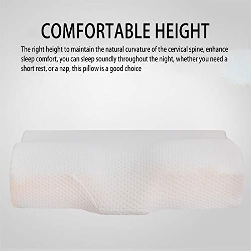 NO ONE Almohada de Espuma con Memoria para el Contorno Cervical para el Cuello Almohada ortopédica para el Cuello Almohada de Soporte para el Cuello Almohada de Espuma con Memoria de Rebote Lento