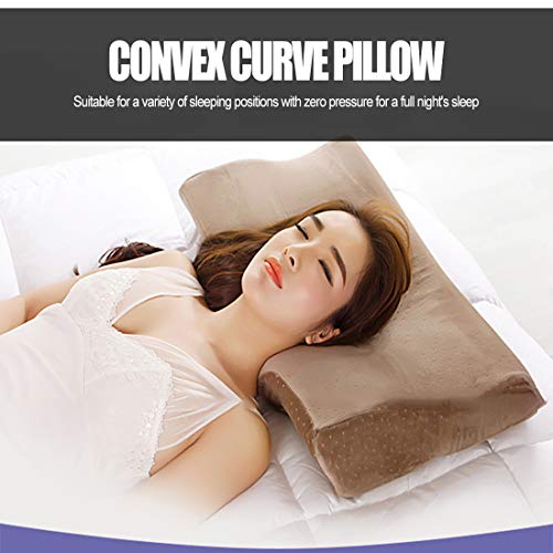 NO ONE Almohada de Espuma con Memoria para el Contorno Cervical para el Cuello Almohada ortopédica para el Cuello Almohada de Soporte para el Cuello Almohada de Espuma con Memoria de Rebote Lento