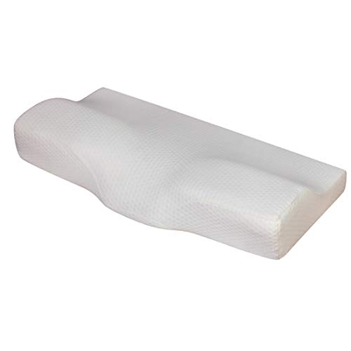 NO ONE Almohada de Espuma con Memoria para el Contorno Cervical para el Cuello Almohada ortopédica para el Cuello Almohada de Soporte para el Cuello Almohada de Espuma con Memoria de Rebote Lento