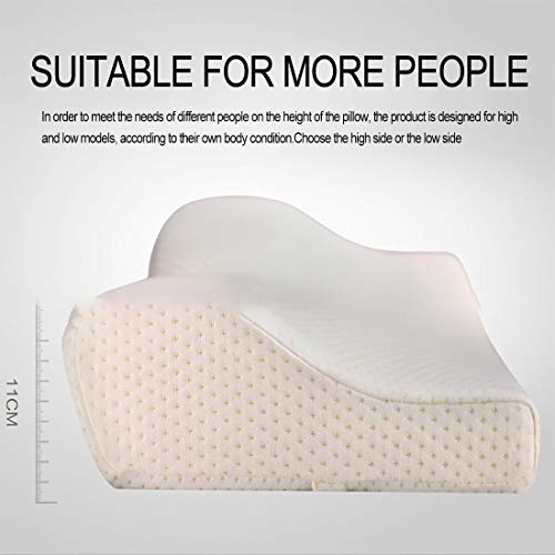 NO ONE Almohada de Espuma con Memoria para el Contorno Cervical para el Cuello Almohada ortopédica para el Cuello Almohada de Soporte para el Cuello Almohada de Espuma con Memoria de Rebote Lento