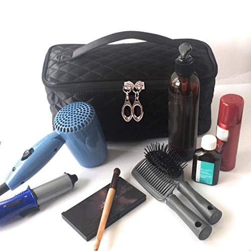 Noblik Bolsa de Maquillaje de Viaje Organizador CosméTicos Estuche de Tren Bolsas de Aseo para Mujeres Titulares Negros