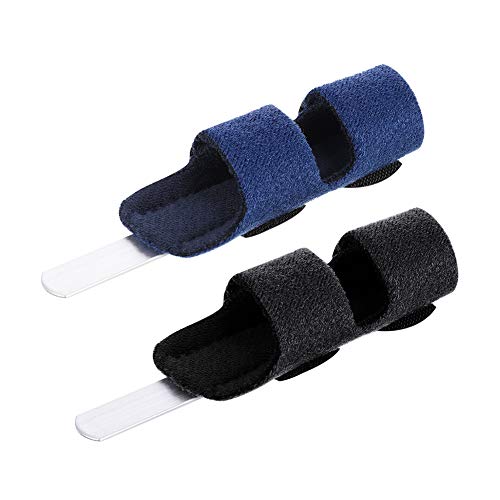 nobrand 4 Piezas de Dedo Extensión Férula del Dedo Tirante Ajustable de la Férula del Dedo Férula para Dedo de la Mano Férula Alisador Corrector Soporte