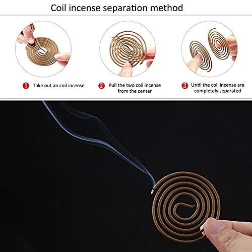 NOBRAND Bobinas de Incienso de 16 Piezas con Base, 2 Horas de Quemado/pc, Fragancia de Interior para el hogar para la relajación, purificación, meditación(Thuja + Incienso Tibetano)