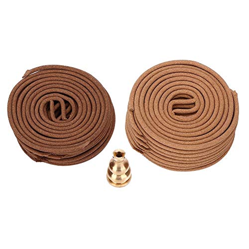 NOBRAND Bobinas de Incienso de 16 Piezas con Base, 2 Horas de Quemado/pc, Fragancia de Interior para el hogar para la relajación, purificación, meditación(Thuja + Incienso Tibetano)
