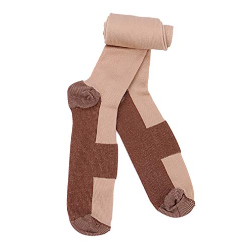 NOBRAND - Calcetines de compresión antifatiga para mujer, antifatiga, unisex, color negro (color: color de piel, tamaño: L/XL (50 52))