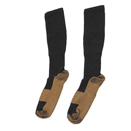 NOBRAND - Calcetines de compresión antifatiga para mujer, antifatiga, unisex, color negro (color: color de piel, tamaño: L/XL (50 52))