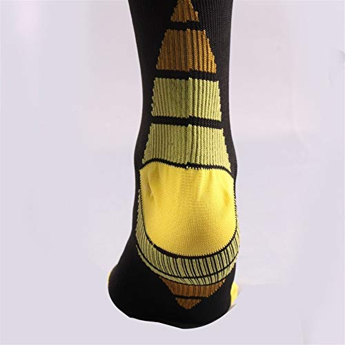 NOBRAND Calcetines de compresión para hombres y mujeres, mejor ajuste atlético graduado para correr, vuelo, viajes, aumento de la resistencia y recuperación calcetines (color: verde, tamaño: S M)