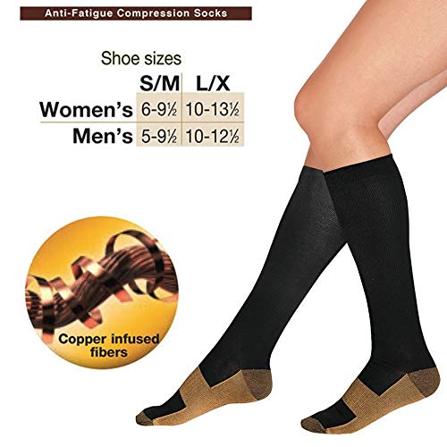NOBRAND Calcetines mágicos antifatiga para mujeres y hombres, cómodos y suaves, de compresión milagrosa, unisex, antiváricas (color: color de piel, tamaño: L/XL (50 52))