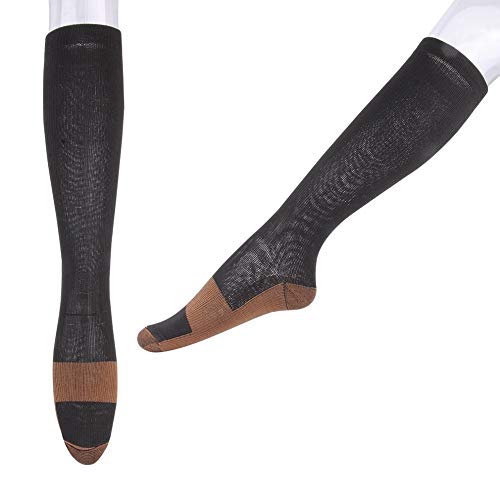 NOBRAND Calcetines mágicos antifatiga para mujeres y hombres, cómodos y suaves, de compresión milagrosa, unisex, antiváricas (color: color de piel, tamaño: L/XL (50 52))