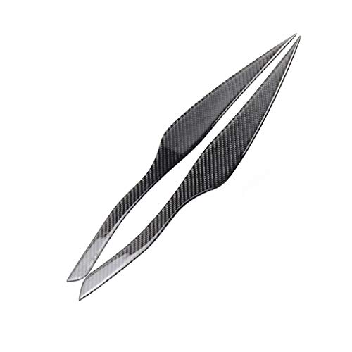 Nologo Etiqueta engomada de la ceja del Faro de Fibra de Modificado lámpara de Cejas Pestañas Faros de Fibra de Carbono del Coche Accesorios Interior Pegatinas, Aptos for BMW Serie 3 E90 (Size : A)