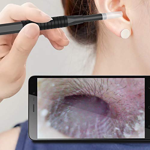 NON Herramienta de Extracción de Cerumen con Cámara USB + Micro USB + Tipo-C Mini Otoscopio Alcance de La Cámara del Oído Inspección del Otoscopio del Oído con 6 Luces Led