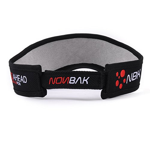 Nonbak Visera/Visor Unisex Talla única Muy Ligera Running, Deportes Outdoor, Aire Libre, Casual, (Negra/Roja)