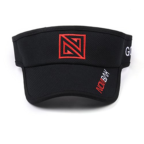 Nonbak Visera/Visor Unisex Talla única Muy Ligera Running, Deportes Outdoor, Aire Libre, Casual, (Negra/Roja)