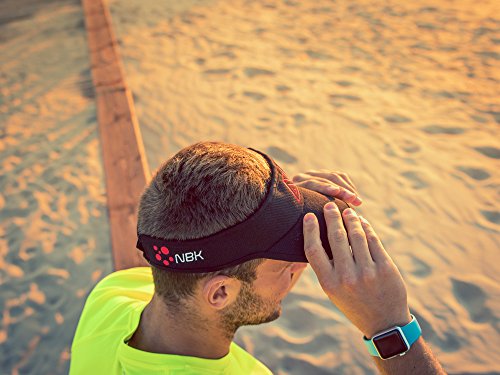 Nonbak Visera/Visor Unisex Talla única Muy Ligera Running, Deportes Outdoor, Aire Libre, Casual, (Negra/Roja)