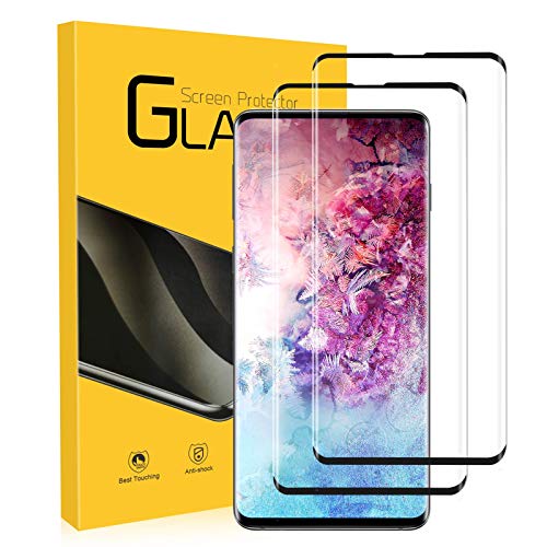 NONZERS 2 Unidades Cristal Templado para Samsung Galaxy S10 9H Dureza, Resistente a Araaozos y Golpes, Sin Burbujas, Anti Dactilares, Compatible con 3D Touch Protector para Samsung Galaxy S10