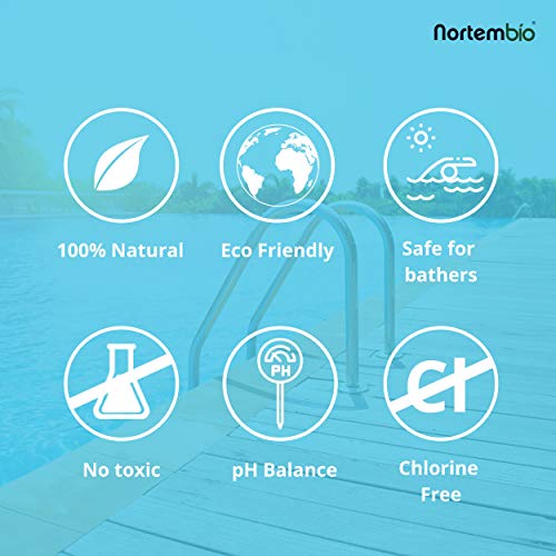 Nortembio Pool pH+ Plus 2x1,4 Kg, Elevador Natural pH+ para Piscina y SPA. Mejora la Calidad del Agua, Regulador pH, Beneficioso para la Salud.