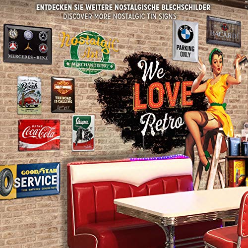 Nostalgic-Art Cartel de chapa retro Dog Addict – Idea de regalo para los dueños de perros, metálico, Diseño vintage para decoración pared, 20 x 30 cm