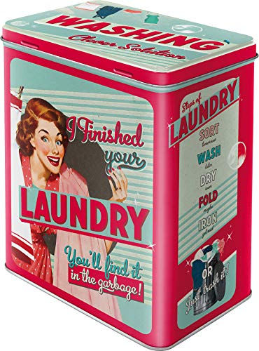 Nostalgic-Art - Lata para detergente (10 x 14 x 20 cm), diseño retro