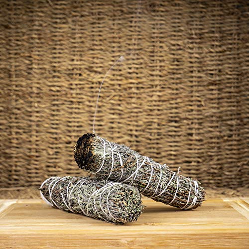 Nosy Nomad 3 Kit palitos de Manchas de Lavanda, fragante Hierba de Limpieza purificadora, aromaterapia con energía Positiva para el Alivio del estrés, para Yoga, meditación | 3 Piezas de 12-14 cm