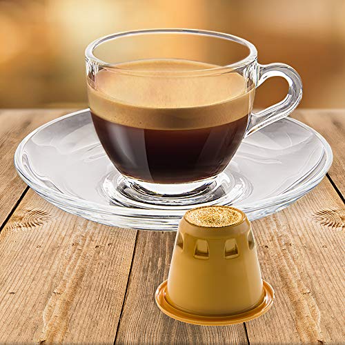 Note D'Espresso - Cápsulas de café "Qualità Oro" exclusivamente compatibles con cafeteras Nespresso*, 5,6 g (caja de 100 unidades)