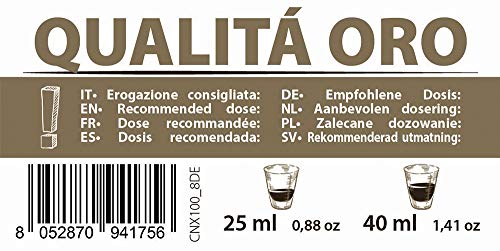 Note D'Espresso - Cápsulas de café "Qualità Oro" exclusivamente compatibles con cafeteras Nespresso*, 5,6 g (caja de 100 unidades)