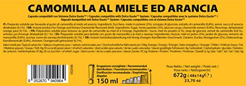 Note D'Espresso Cápsulas de Manzanilla con Miel y Naranja - 48 x 14 g, Total: 672 g