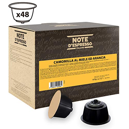 Note D'Espresso Cápsulas de Manzanilla con Miel y Naranja - 48 x 14 g, Total: 672 g