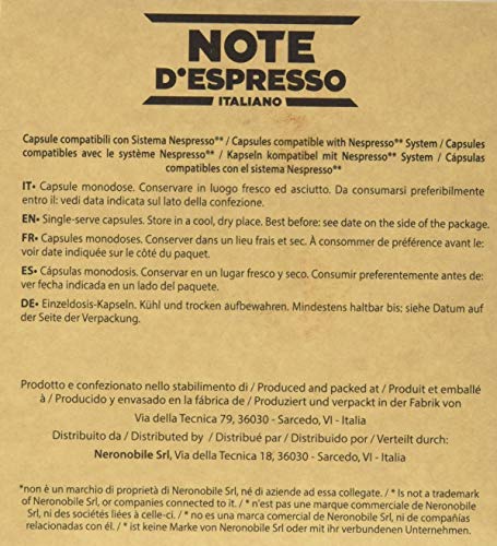 Note D'Espresso - Cápsulas de té verde exclusivamente compatibles con cafeteras Nespresso*, 3 g (caja de 40 unidades)
