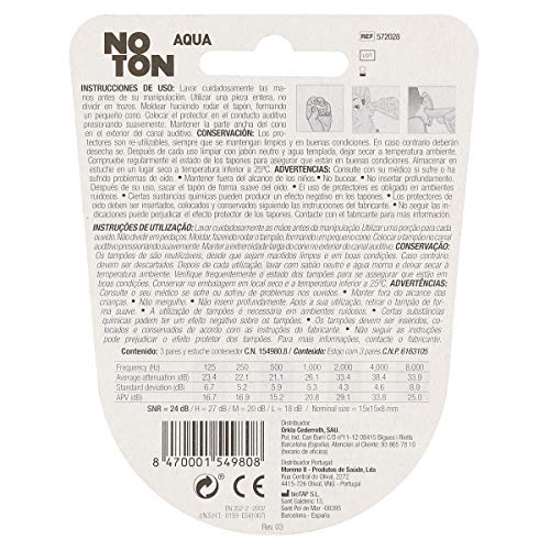 NOTON protectores aqua de silicona moldeables blíster 6 uds