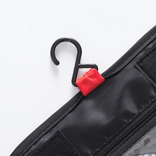 NOVAGO Bolsa de aseo / Organizador especialmente concebido para los viajes, el maquillaje y artículos de higiene personal - tamaño L (Hojas verdes)