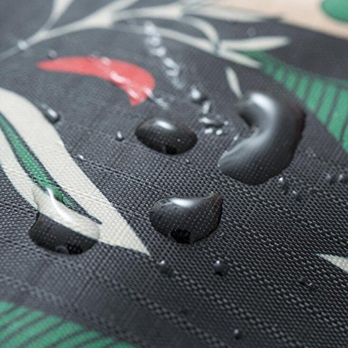 NOVAGO Bolsa de aseo / Organizador especialmente concebido para los viajes, el maquillaje y artículos de higiene personal - tamaño L (Hojas verdes)