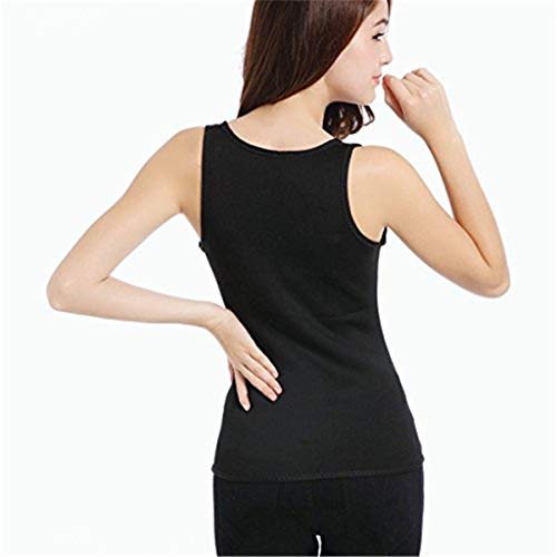 NOVECASA Chaleco Sauna Mujer Neopreno Sauna Vest Top para Sudoración Quema Grasa Faja Abdome Adelgazante (M, Negro-Negro)