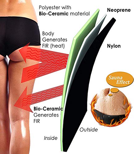 NOVECASA Suana Chaleco Camisa de Manga Larga Mujer/Pantalones Cortos de Sudoracion de Neopreno Shapewear para Sudoración, Quema Grasa, Adelgazante (M, Pantalones)