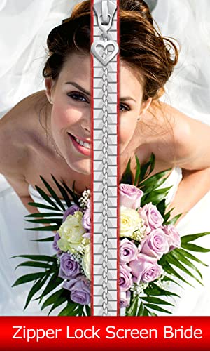 Novia de la cremallera de la pantalla de bloqueo