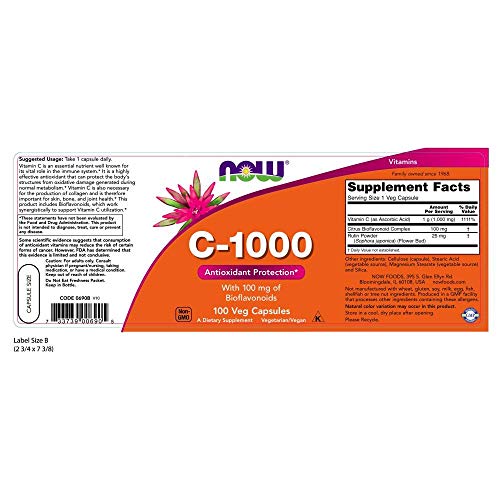 Now Foods C-1000 Standard - 100 Cápsulas