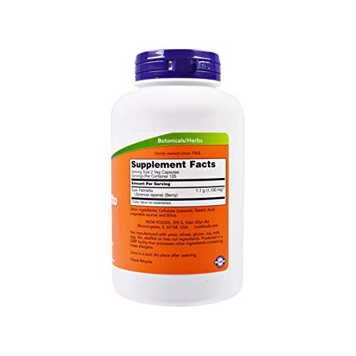 Now Foods Saw Palmetto bayas, 550 mg - 100 vcaps 100 Unidades 100 g