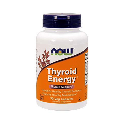 Now Foods Thyroid Energy - Energía tiroidea, sin gluten y soya, 90 cápsulas vegetales