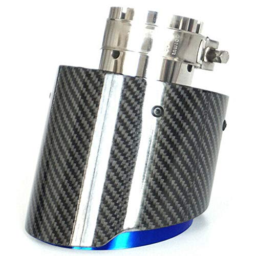 Nrpfell 66-114Mm Kit de Punta de Extremo de Silenciador de Cola de Tubo de Escape de Coche Universal de Fibra de Carbono